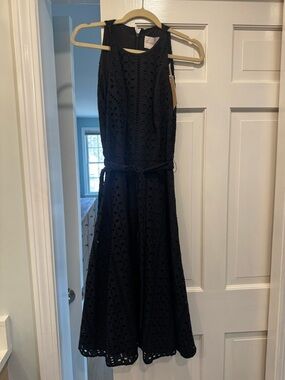 Black Eyelet Midi Dress | NWT Size S